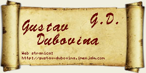 Gustav Dubovina vizit kartica